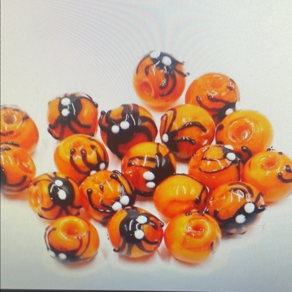 Orange and Black Beaded Jewelry Set - Picture 1 of 1